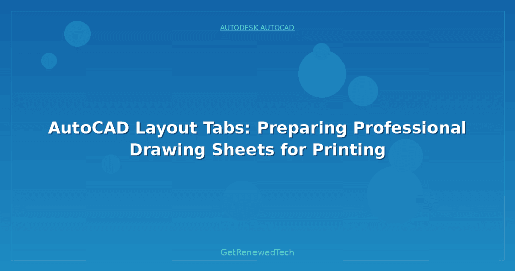 AutoCAD Layout Tabs: Preparing Professional Drawing Sheets for Printing ...