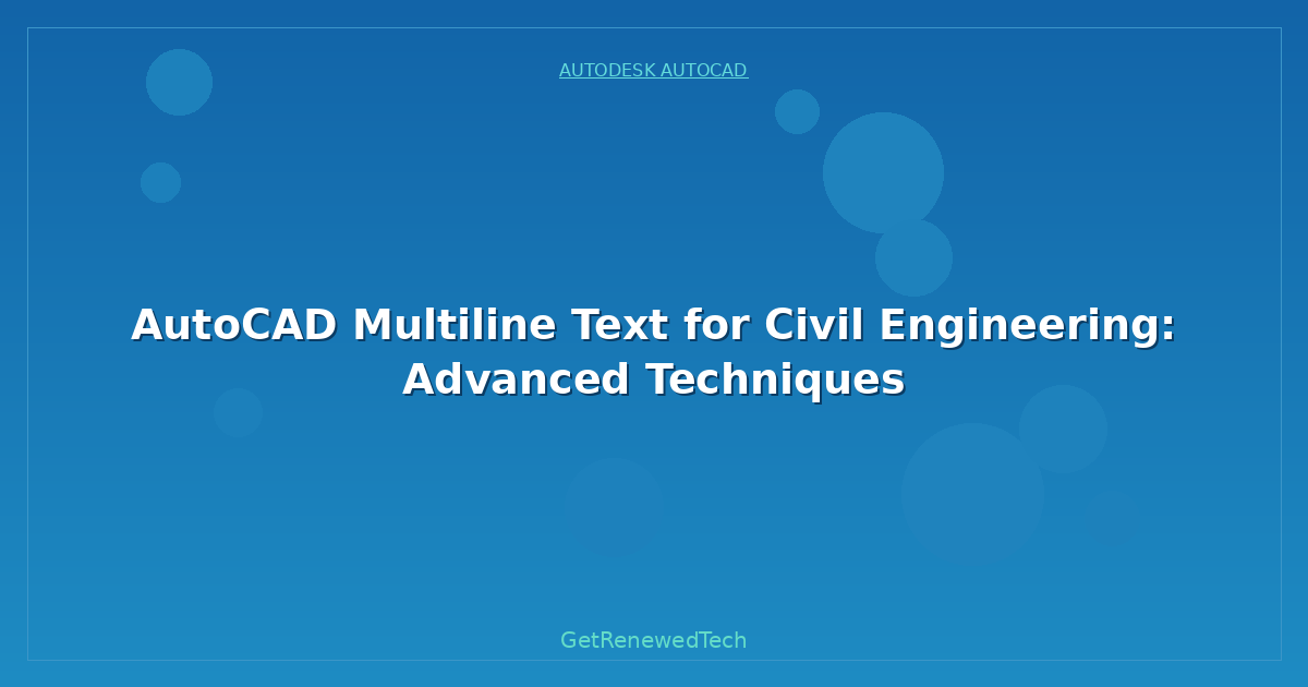Blog AutoCAD Multiline Text For Civil Engineering Advanced Techni