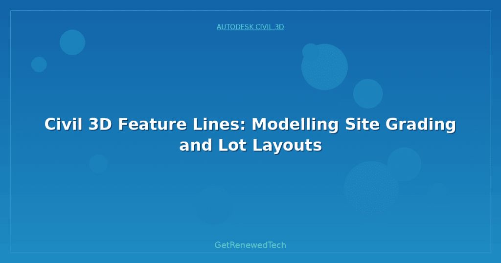 Civil 3D Feature Lines: Modelling Site Grading and Lot Layouts ...