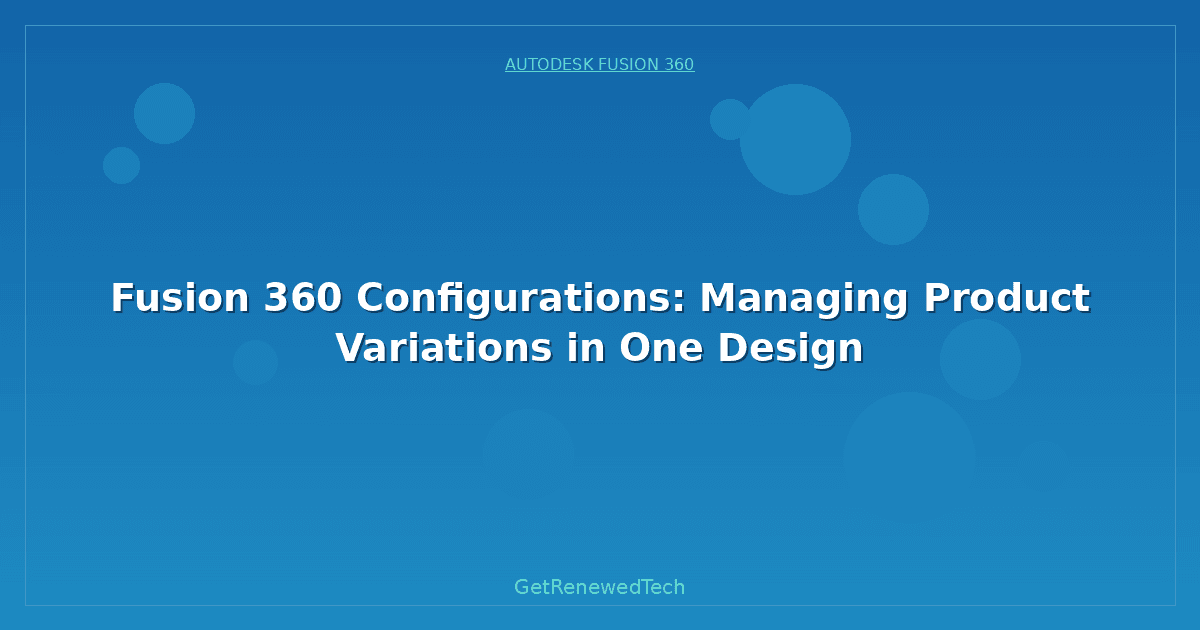 Blog Fusion 360 Configurations Managing Product Variations In One