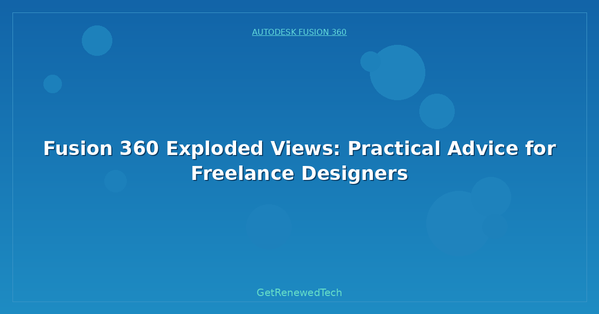 Blog Fusion 360 Exploded Views Practical Advice For Freelance Des