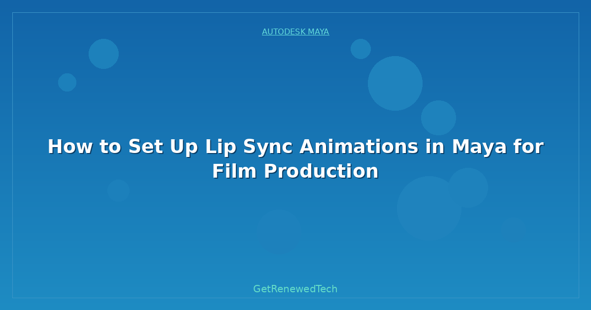 Blog How To Set Up Lip Sync Animations In Maya For Film Productio