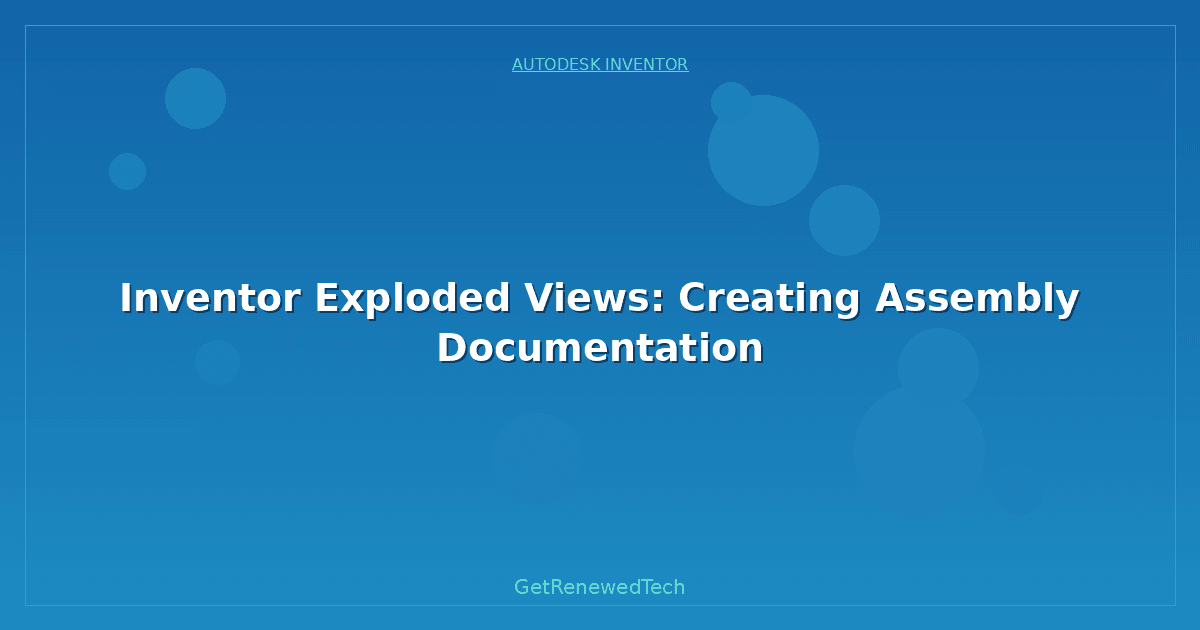 Blog Inventor Exploded Views Creating Assembly Documentation