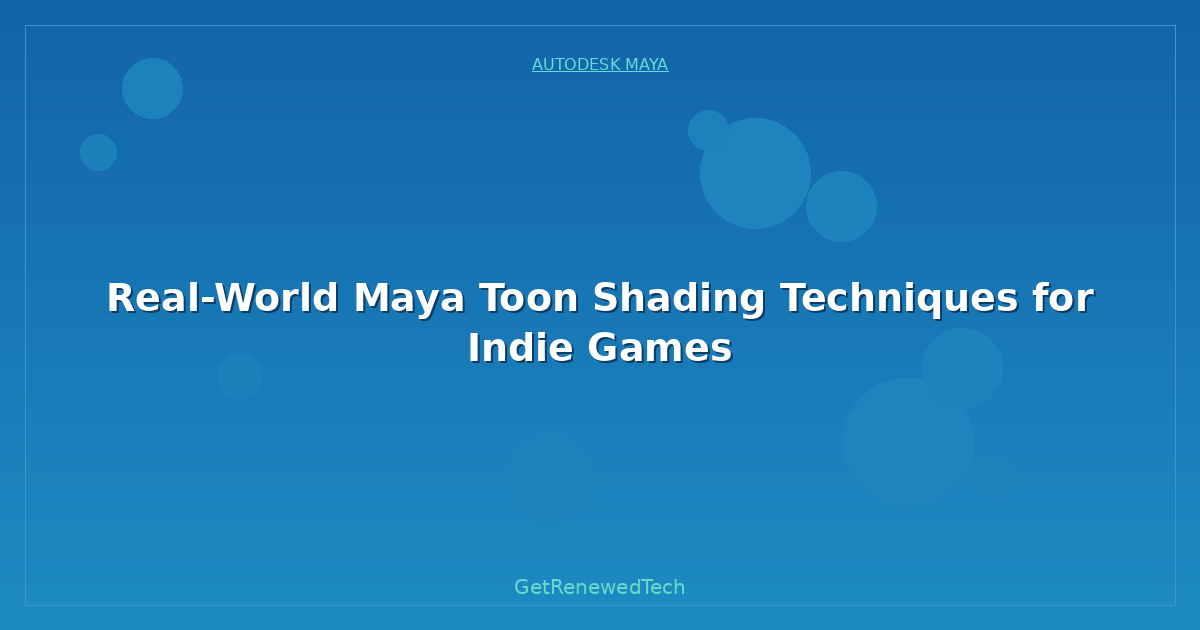 Blog Real World Maya Toon Shading Techniques For Indie Games
